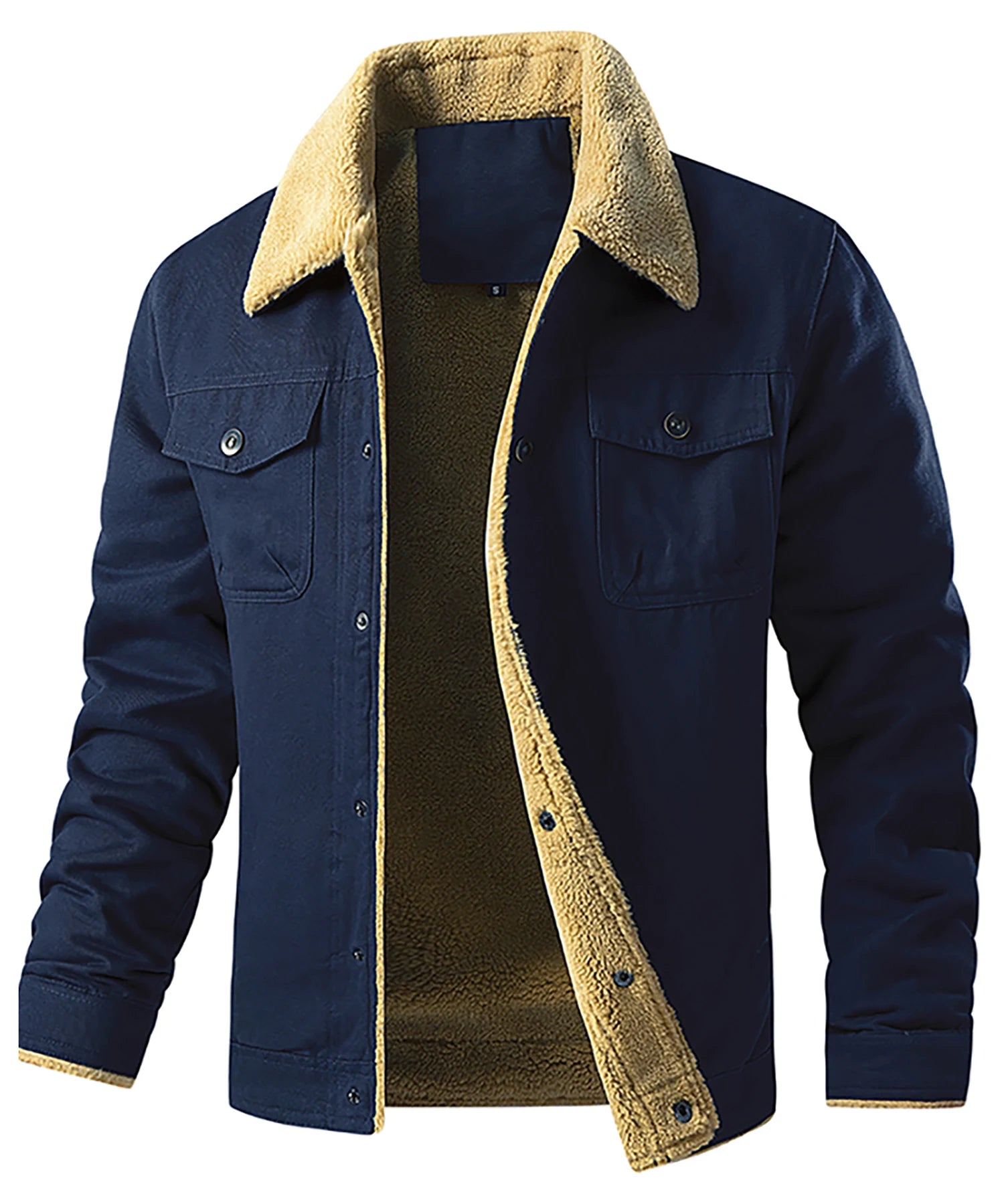 Men's Winter Faux Shearling Lined Jacket