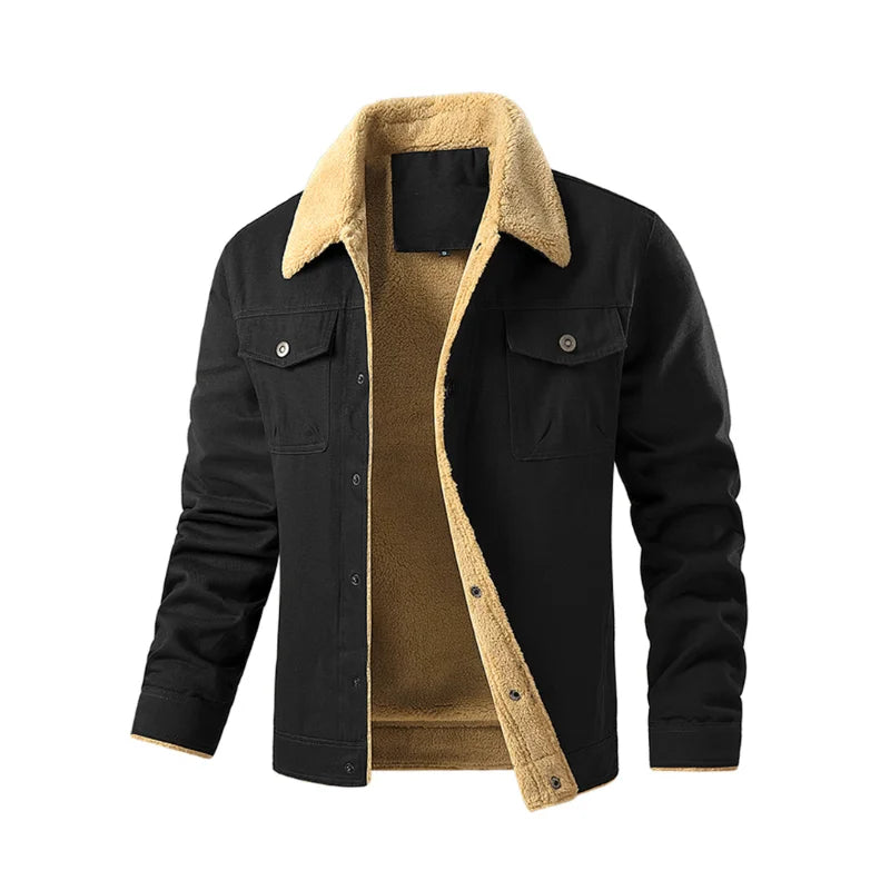 Men's Winter Faux Shearling Lined Jacket