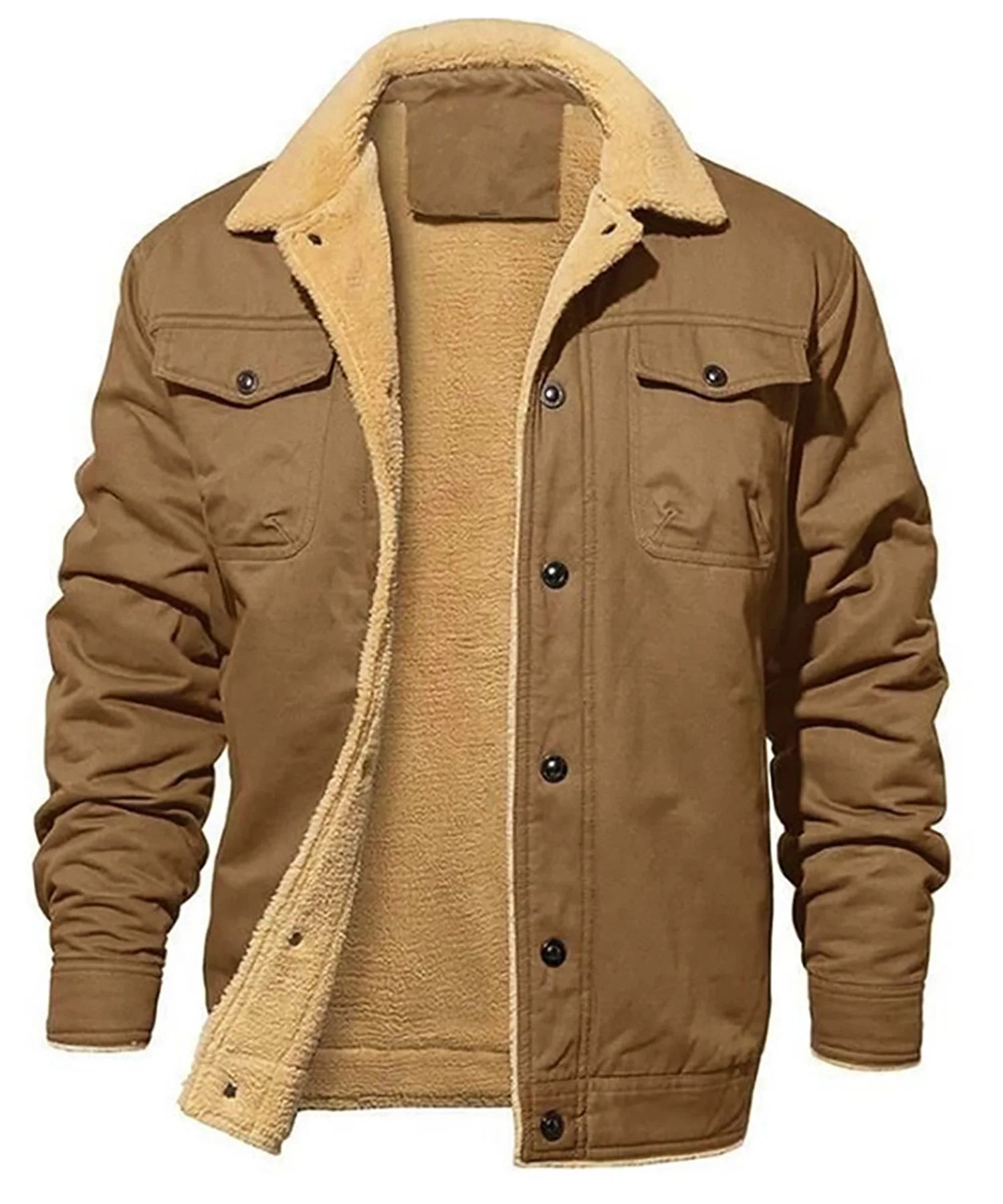 Men's Winter Faux Shearling Lined Jacket