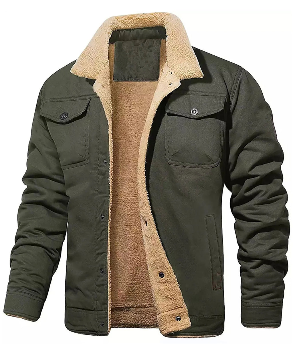Men's Winter Faux Shearling Lined Jacket