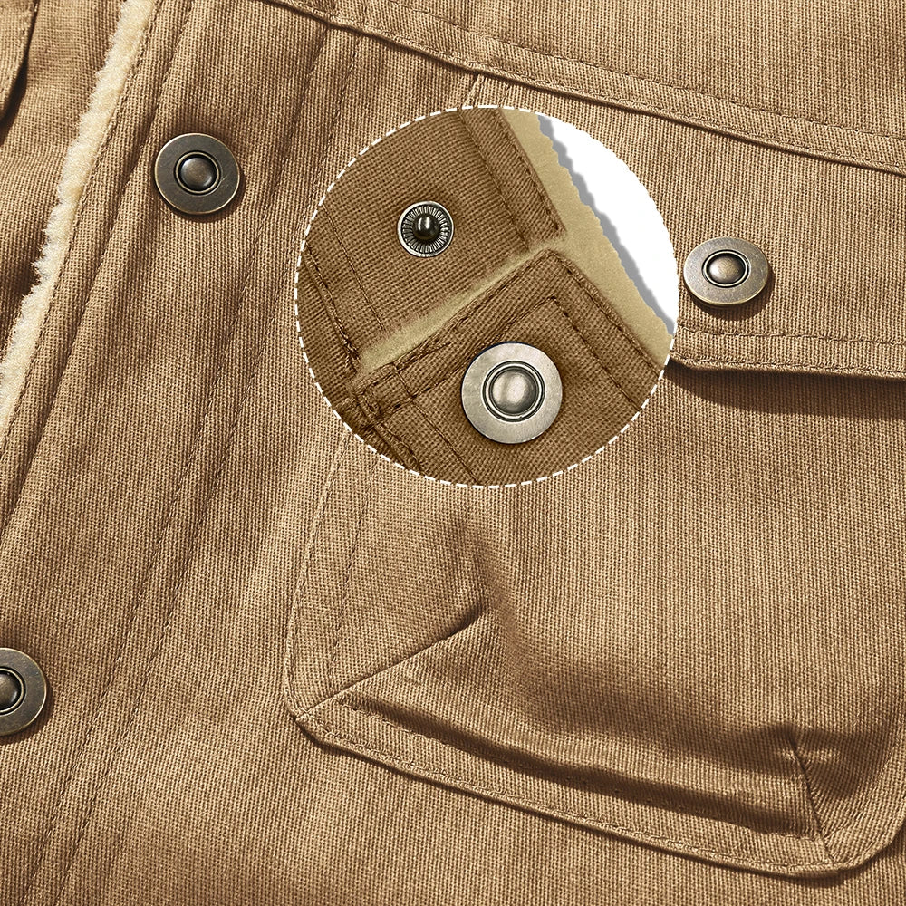 Men's Winter Faux Shearling Lined Jacket